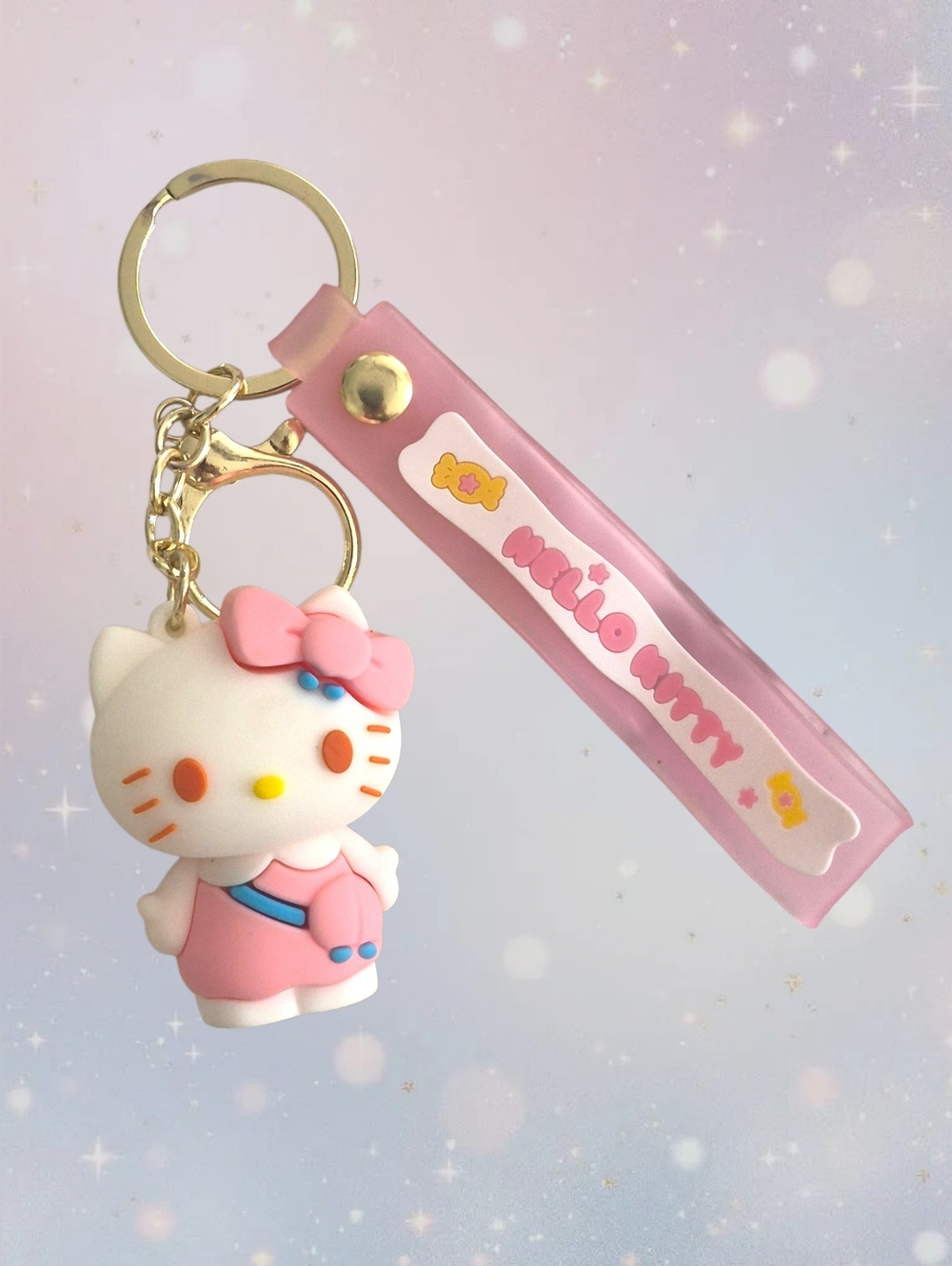 Cute Hello Kitty Pink and White Bag Charm / Keychain